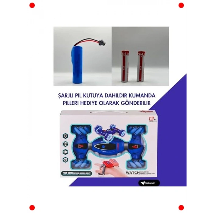 Çift Kontrollü Mavi Akrobat Drift Araba