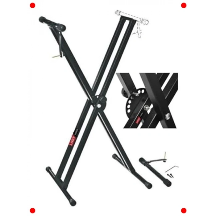 Çift Profilli Ayarlanabilir Klavye/Org Standı