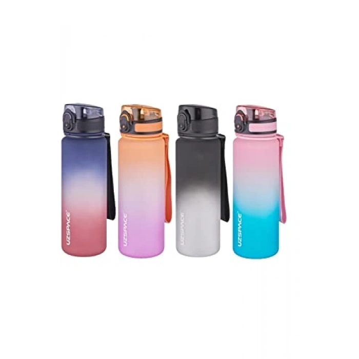 Çift Renk Softtouch Su Matarası, 500 ml, Pembe-Yeşil Tasarım
