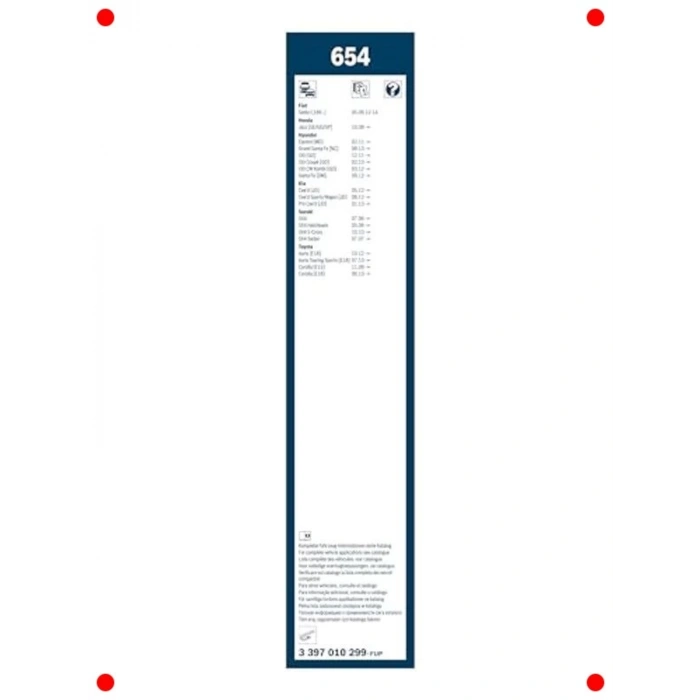 Çift Silecek Seti 650/340 mm - Çoklu Model Uyumlu