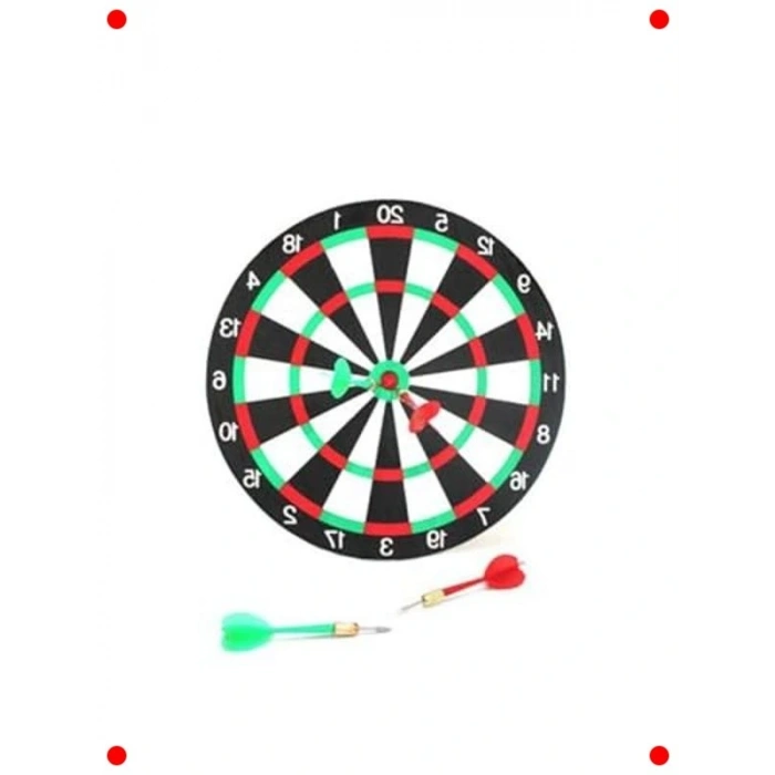Çift Taraflı 30cm Dart Tahtası Seti ve 4 Ok