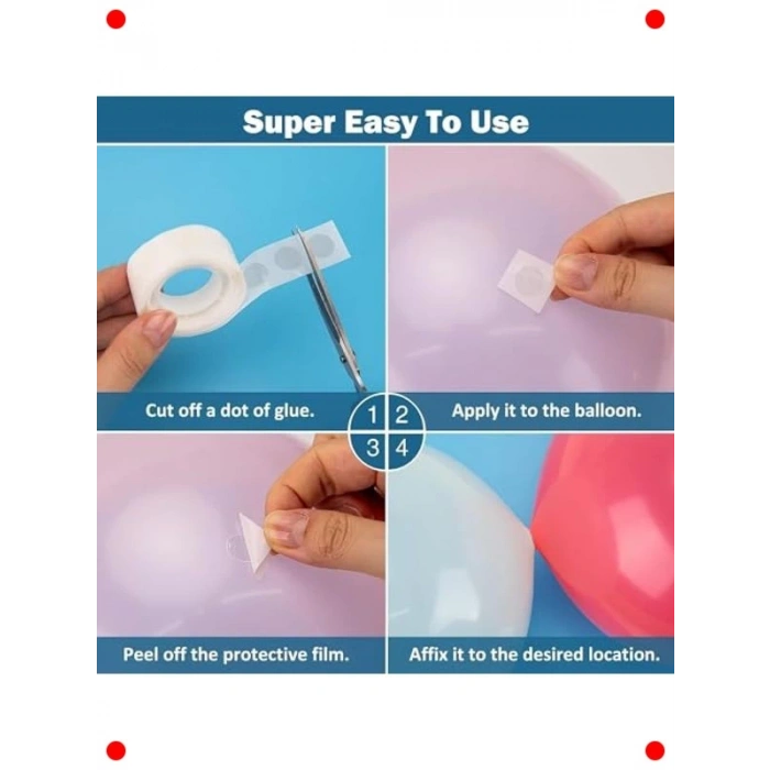 Çift Taraflı Balon Yapıştırma Bandı (2 Adet)