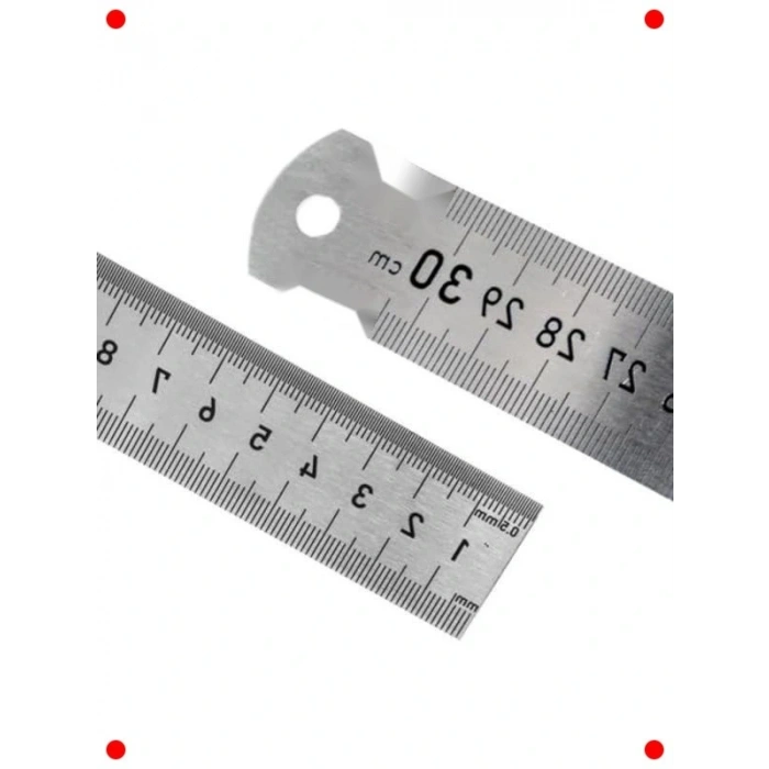 Çift Taraflı Çelik Cetvel 300 mm