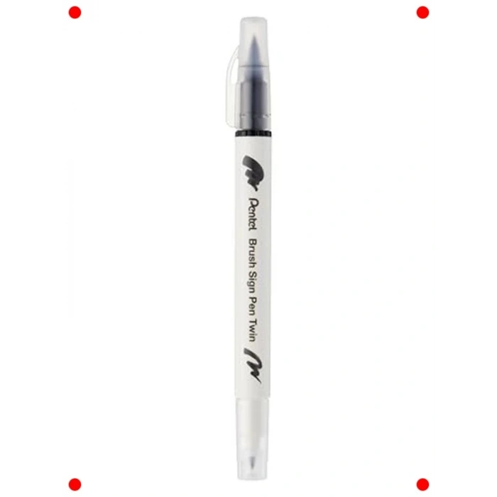 Çift Taraflı Fırça Uçlu Kalem, Siyah