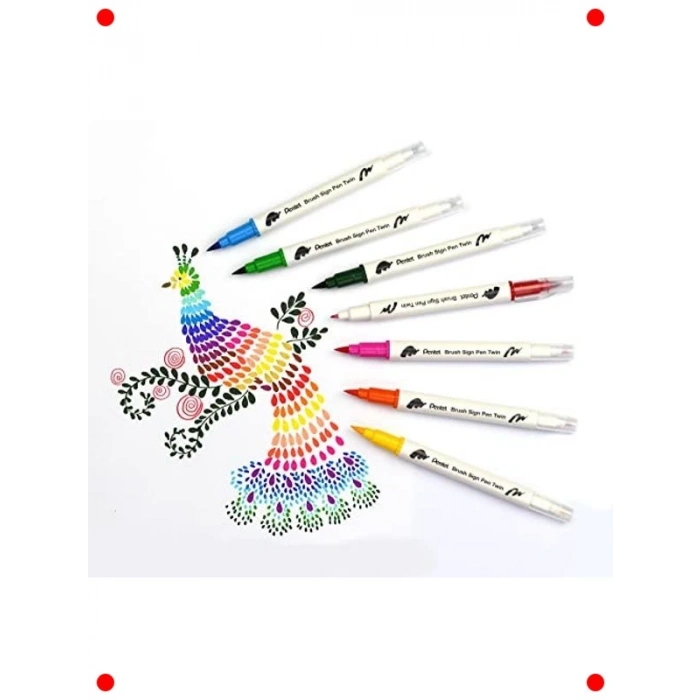 Çift Taraflı Fırça Uçlu Kalem, Siyah