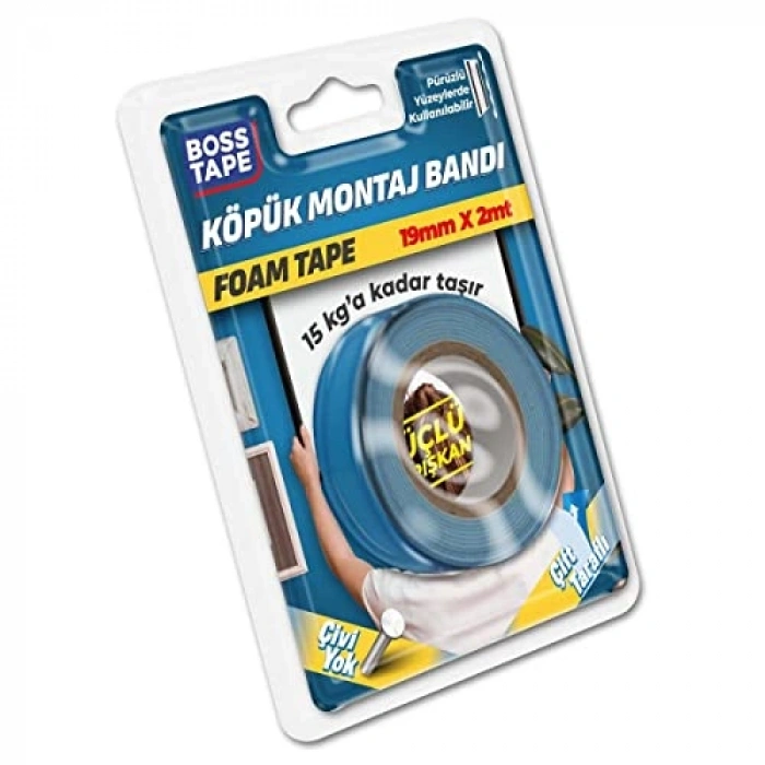 Çift Taraflı Köpük Bant, 15 mm x 2 Metre, Montaj İçin