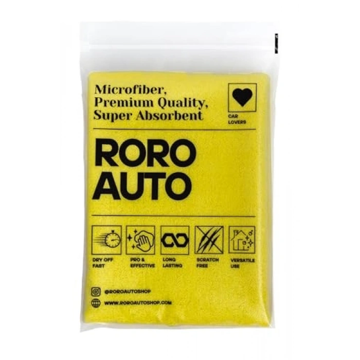 Çift Taraflı Krofiber Araç Kurulama Bezi 50x70 Sarı