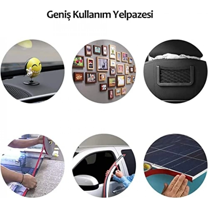 Çift Taraflı Montaj Bandı, 10mm Genişlikte ve 5mt Uzunlukta