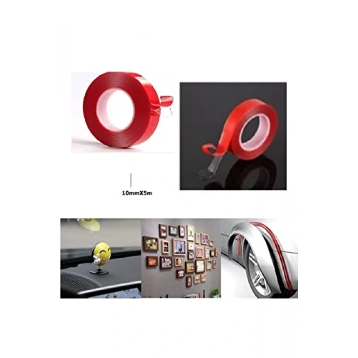 Çift Taraflı Montaj Bantı, 10mm x 5 Metre Uzunluk