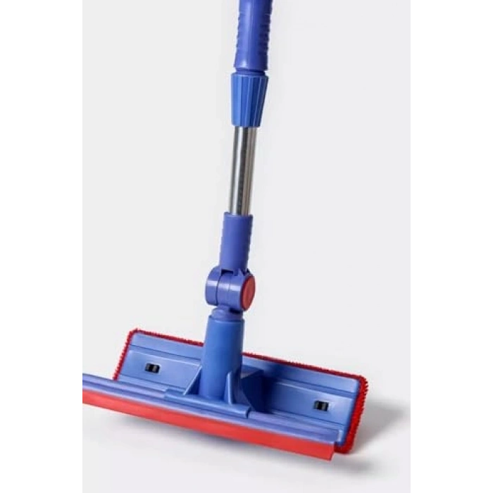 Çift Taraflı Pratik Cam Silme Mop Aparatı, Krofiber Bezli