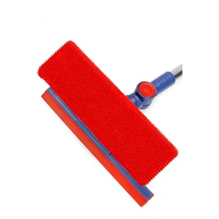 Çift Taraflı Pratik Cam Silme Mop Aparatı, Krofiber Bezli