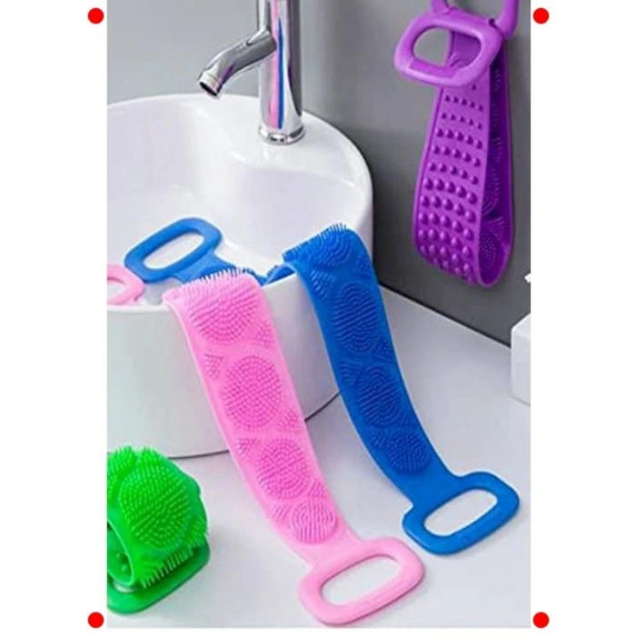 Çift Taraflı Silikon Sırt Kesesi Fırçası 70 cm