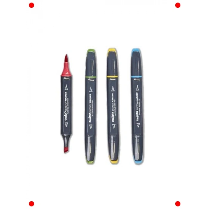 Çift Taraflı Sketch Çizim Kalemi Seti - 10 Renk