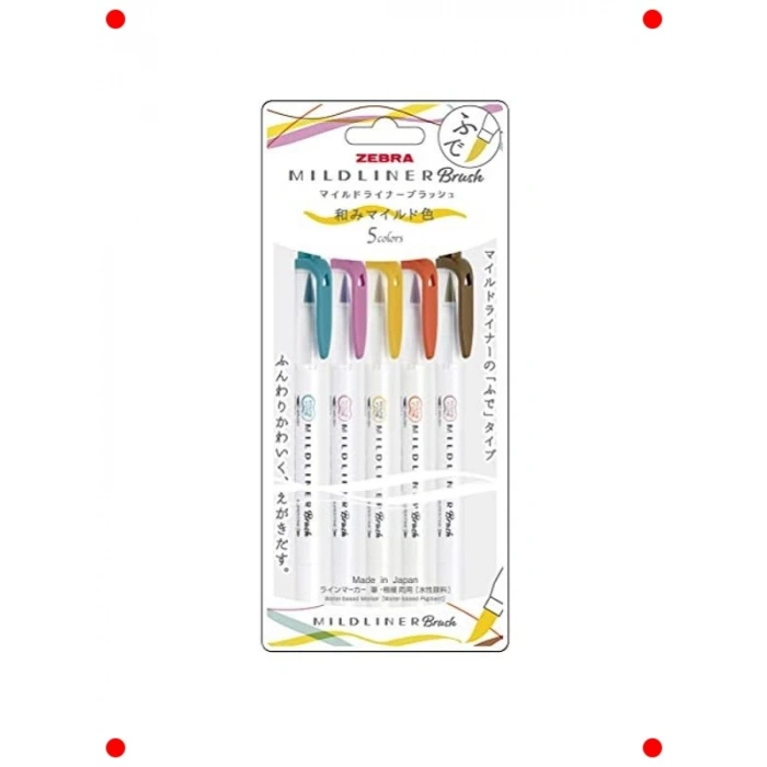 Çift Uçlu Pastel Tonlu Fırça Kalem Seti (5 Adet)