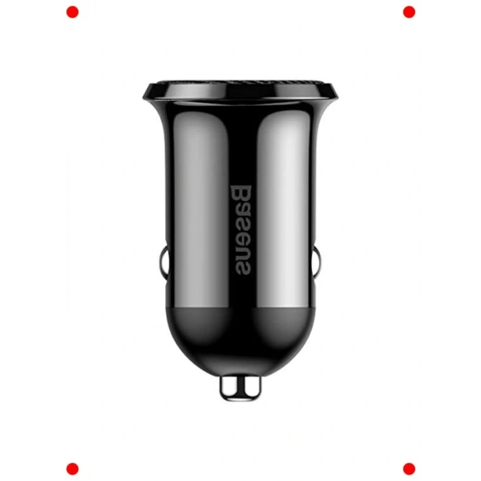 Çift USB Portlu 4.8A  Araç Şarj Adaptörü Siyah