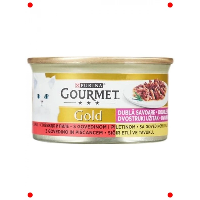 Çifte Lezzet Yaş Kedi Maması Sığır & Tavuk 85g