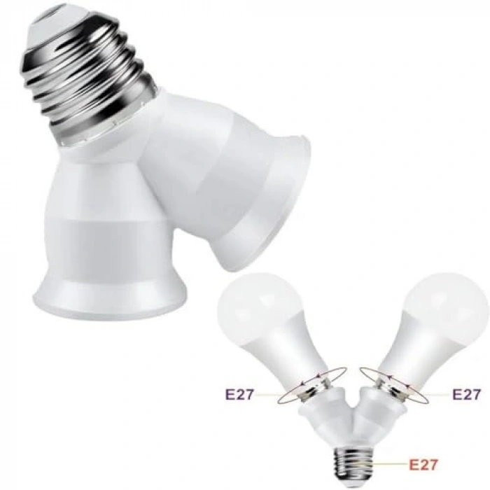 Çiftli Lamba Soketi Adaptörü, İkili Duy Çoğaltıcı