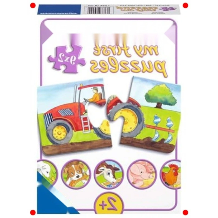 Çiftlik Temalı 9x2 Parça Çocuk Yapbozu Seti