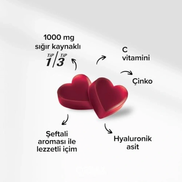 Çiğnenebilir Jel Formda Kolajen Gıda Takviyesi, Güzel Cilt İçin