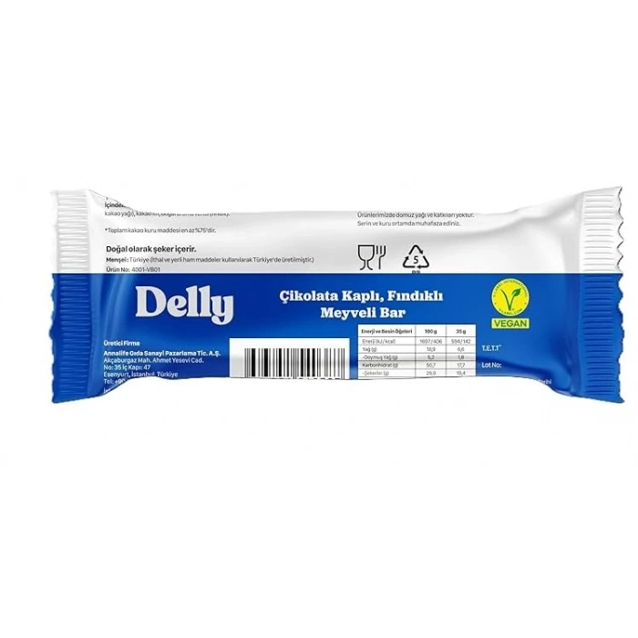 Çikolata Kaplı - Fındıklı Meyveli Bar