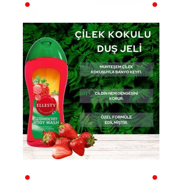 Çilek Kokulu Duş Jeli, Canlandırıcı Etki 400 ml