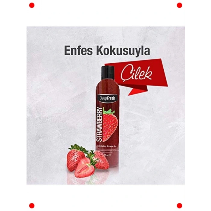 Çilek Kokulu Peeling Etkili Arındırıcı Duş Jeli 400 ml