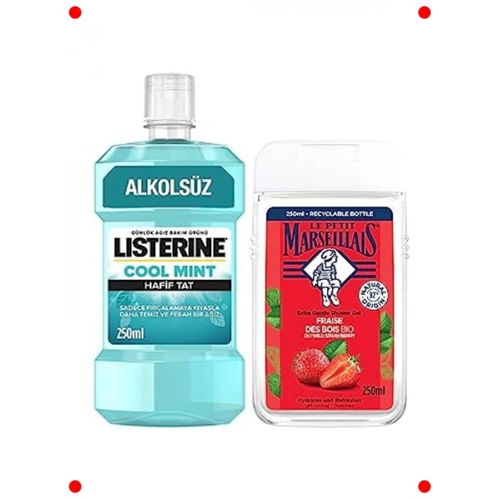 Çilekli Duş Jeli & Nane Ağız Bakım Suyu Seti