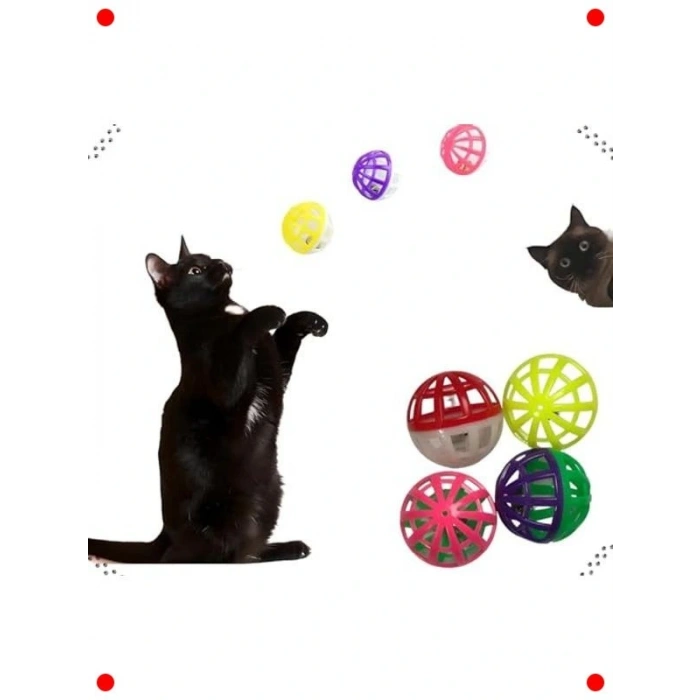 Çıngıraklı Kedi Köpek Oyun Topu 2 Adet