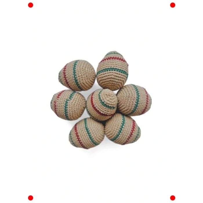 Çıngıraklı Örgü Yumurta Kedi Oyuncağı