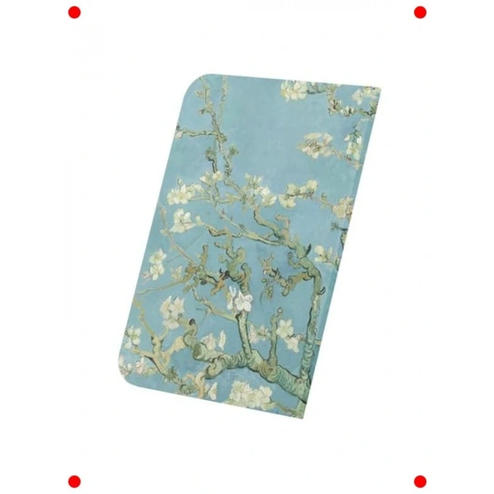 Çizgisiz A4 Defter - Badem Çiçekleri Temalı, Esnek Kapak