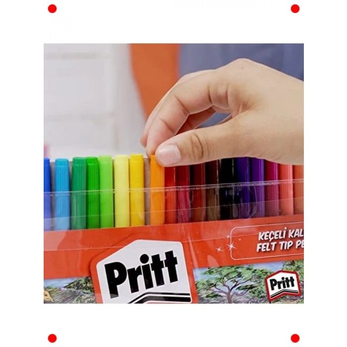 Çocuk Dostu Silinebilir Keçeli Kalemler (12 Renk)