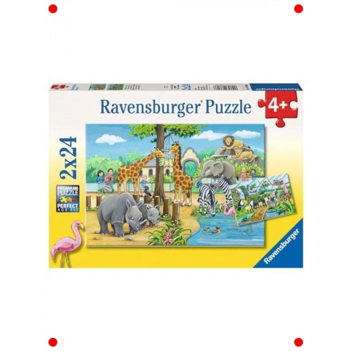 Çocuk Hayvanat Bahçesi Puzzle Seti (2x24 Parça)