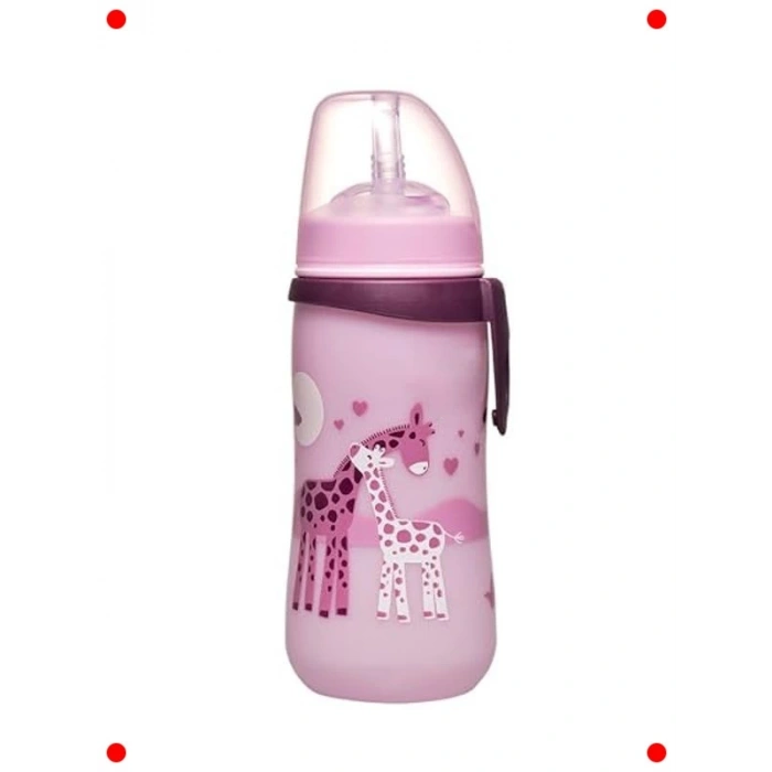 Çocuk Pipetli Bardak - Zürafa Desenli 330 ml