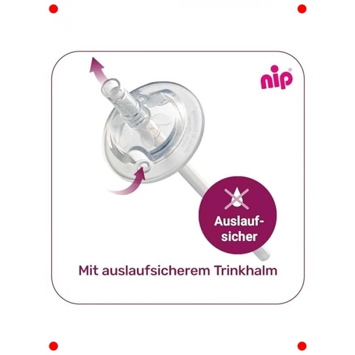 Çocuk Pipetli Bardak - Zürafa Desenli 330 ml