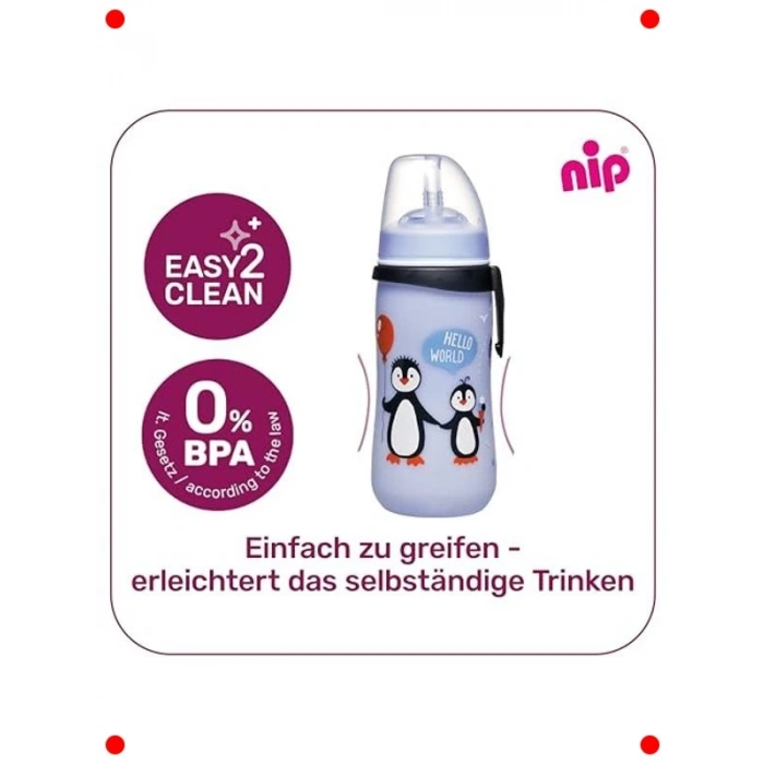 Çocuk Pipetli Bardak - Zürafa Desenli 330 ml