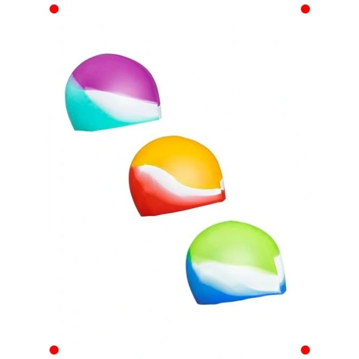 Çocuk Renkli Dalgalı Yüzme Şapkası