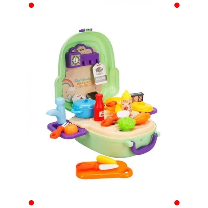 Çocuk Şef Mutfak Oyun Seti - Sırt Çantalı