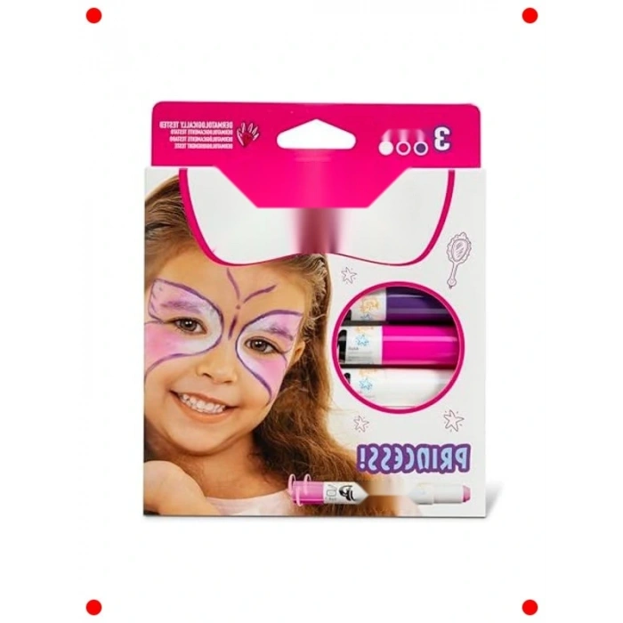 Çocuk Yüz sı Seti - Prenses Temalı 3 Renk