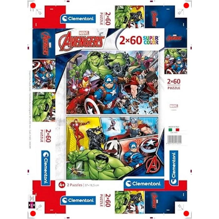 Çocuklar İçin 2x60 Parça Yapboz Seti