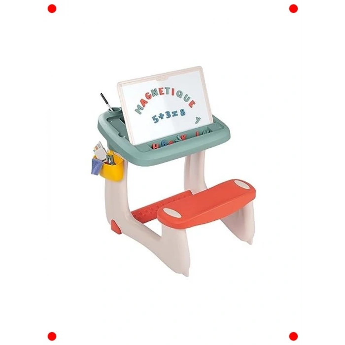 Çocuklar İçin Çift Taraflı Çalışma Masası ve Oturağı