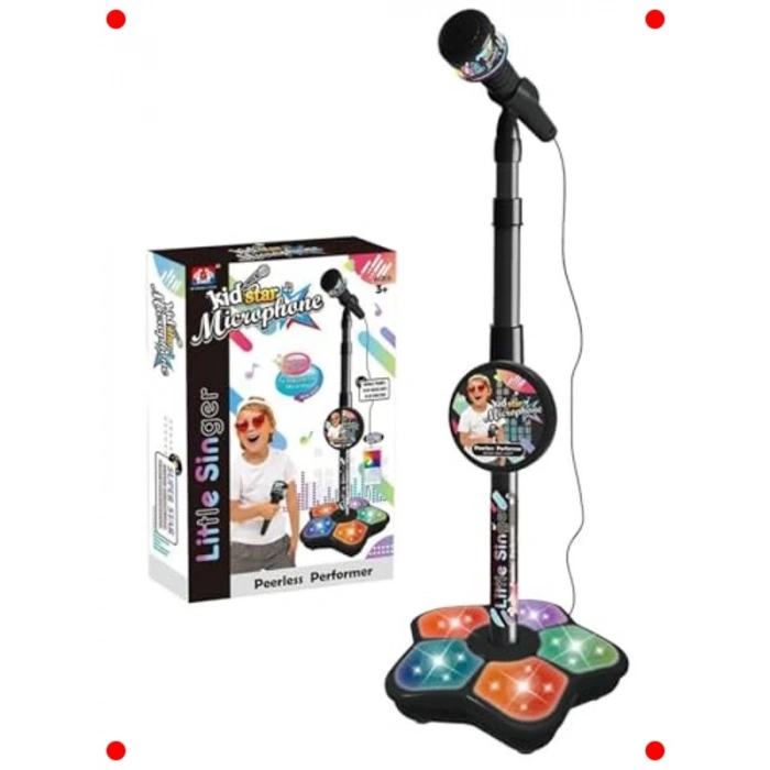 Çocuklar İçin Eğitici Oyuncak Mikrofon - Siyah