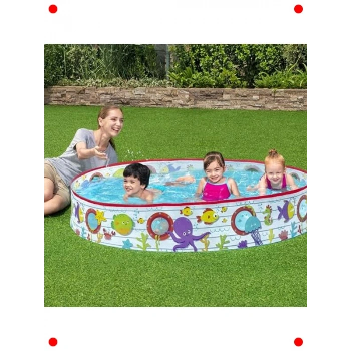 Çocuklar İçin Kolay Kurulumlu Eğlence Havuzu (1.52m)