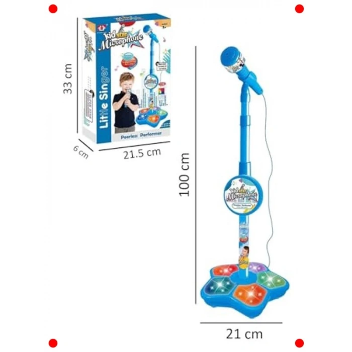 Çocuklar İçin Mavi Eğitici Mikrofon Oyuncak