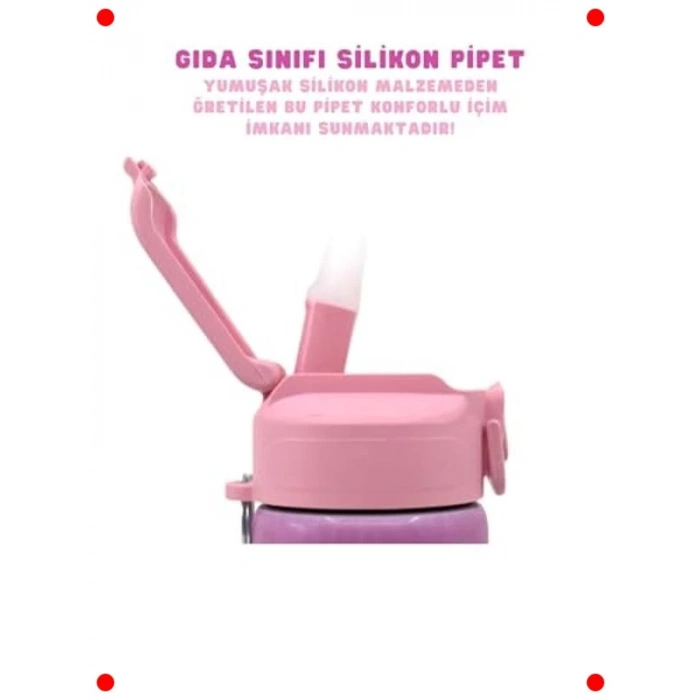 Çocuklara Özel Pembe Çelik Termos Matara