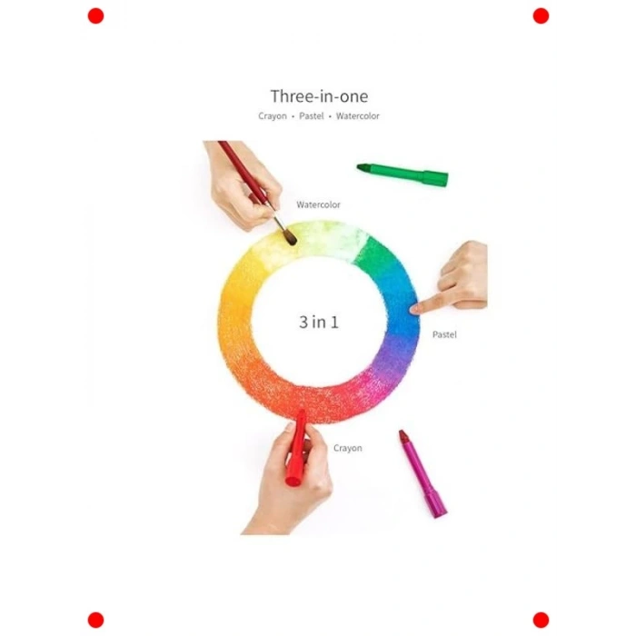 Çok Amaçlı 3ü 1 Arada Boya Kalemi Seti 12li