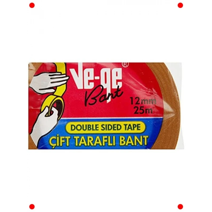 Çok Amaçlı Çift Taraflı Bant, 12mm x 25m