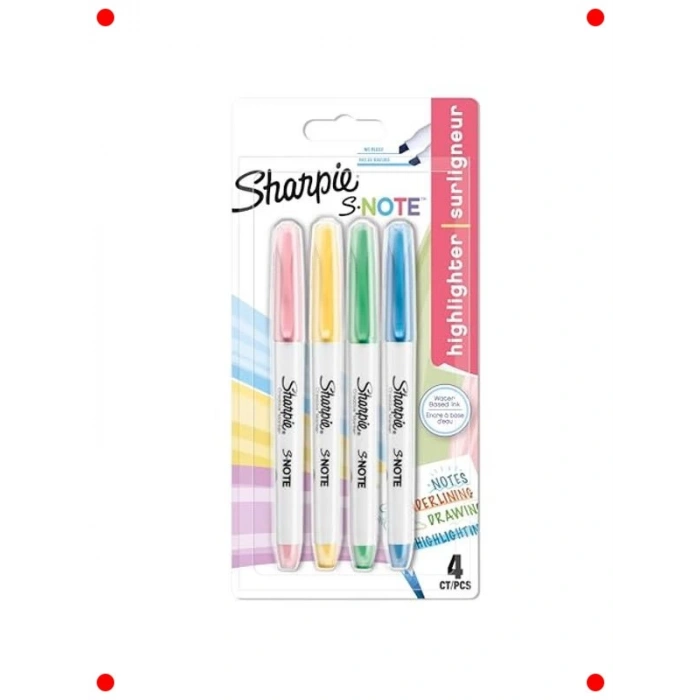 Çok Amaçlı Fosforlu İşaretleme Kalem Seti (4lü)