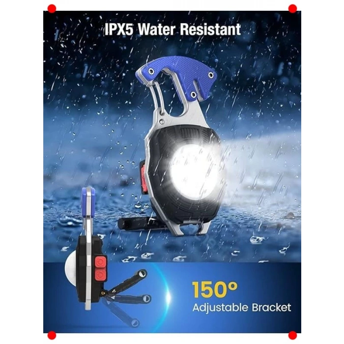 Çok Amaçlı Mini Şarjlı Işıldak (Kamp, Acil Durum)