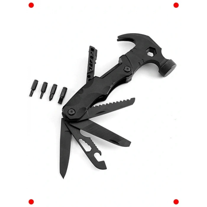 Çok Amaçlı Outdoor Çekiç & Araç Seti (Siyah)