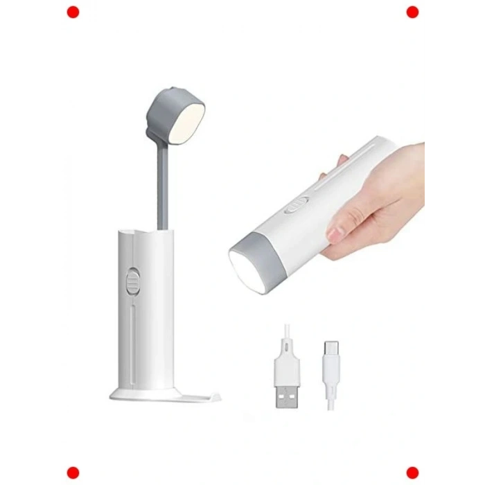 Çok Fonksiyon  Masa Lambası - USB Şarjlı, Tutucu